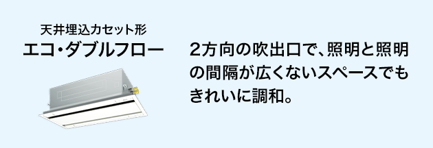 天井埋込カセット形エコ・ダブルフロー